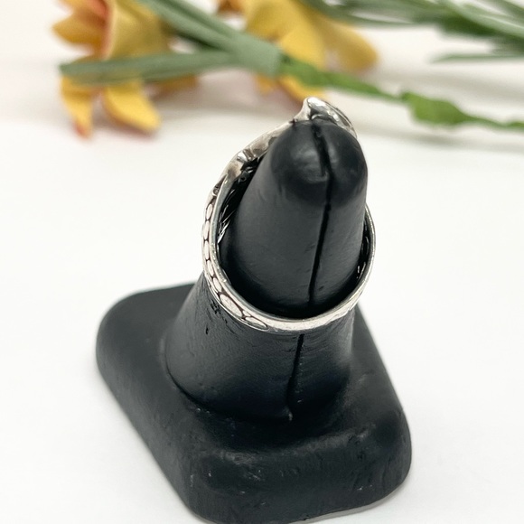 John Hardy .925 Ayu Leaf Dot Ring Size 6 - Picture 5 of 7